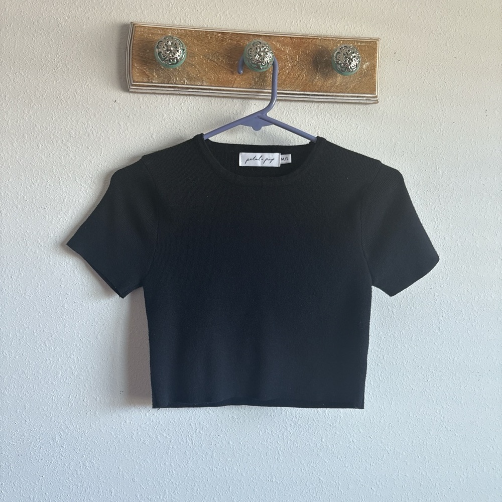 Petal & Pup Black Short Sleeve Top